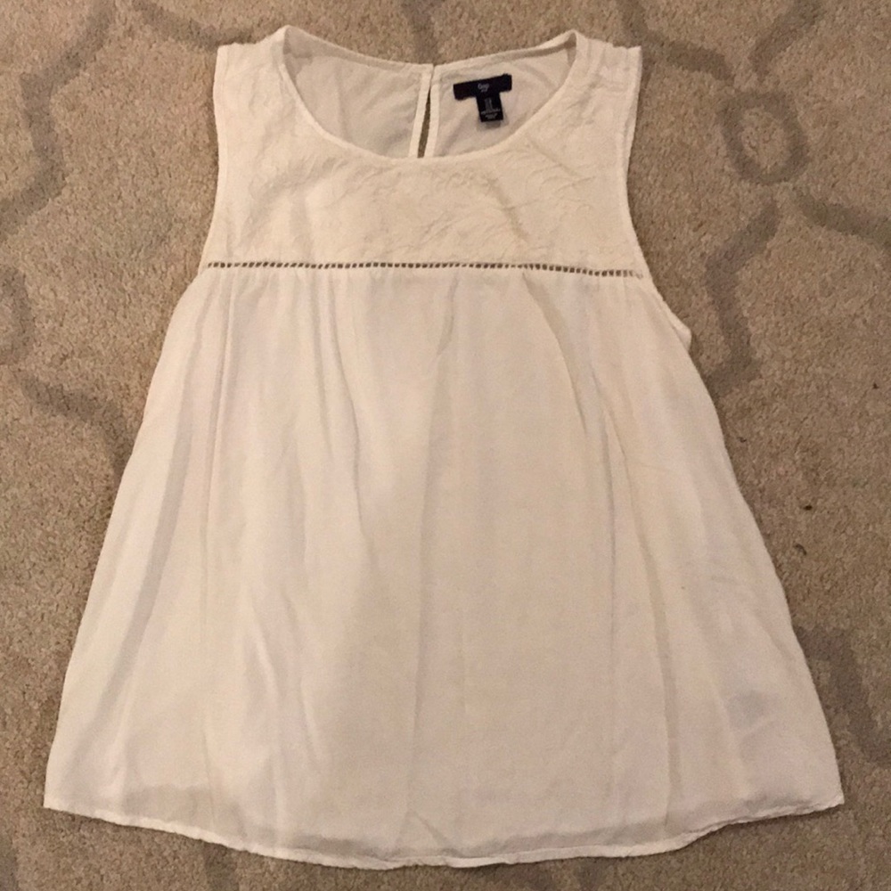 White Sleeveless Top